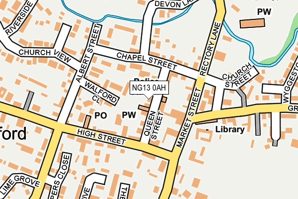 NG13 0AH map - OS OpenMap – Local (Ordnance Survey)
