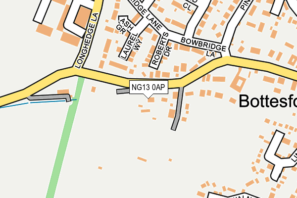 NG13 0AP map - OS OpenMap – Local (Ordnance Survey)