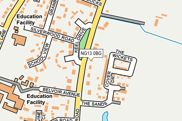 NG13 0BG map - OS OpenMap – Local (Ordnance Survey)