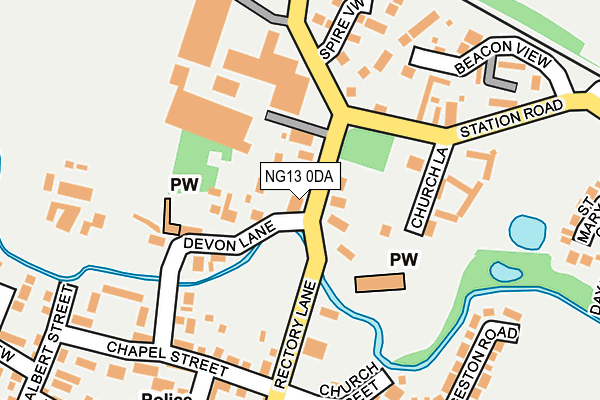 NG13 0DA map - OS OpenMap – Local (Ordnance Survey)