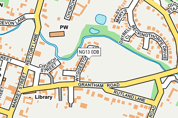 NG13 0DB map - OS OpenMap – Local (Ordnance Survey)