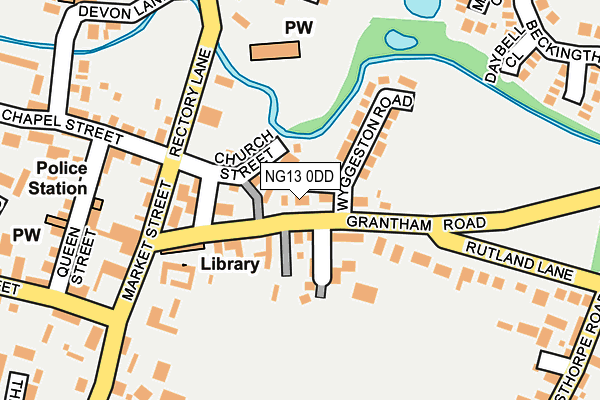 NG13 0DD map - OS OpenMap – Local (Ordnance Survey)