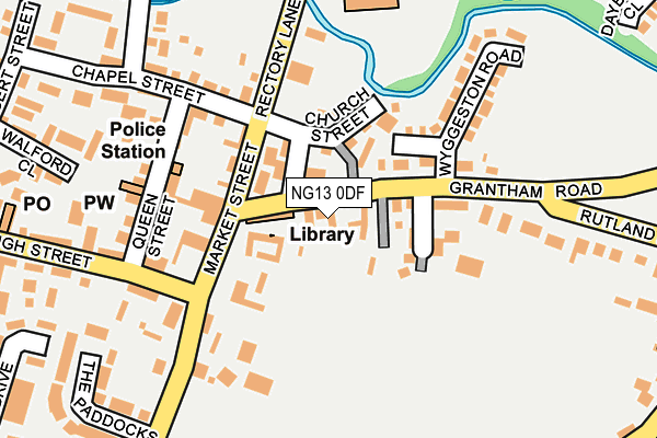 NG13 0DF map - OS OpenMap – Local (Ordnance Survey)