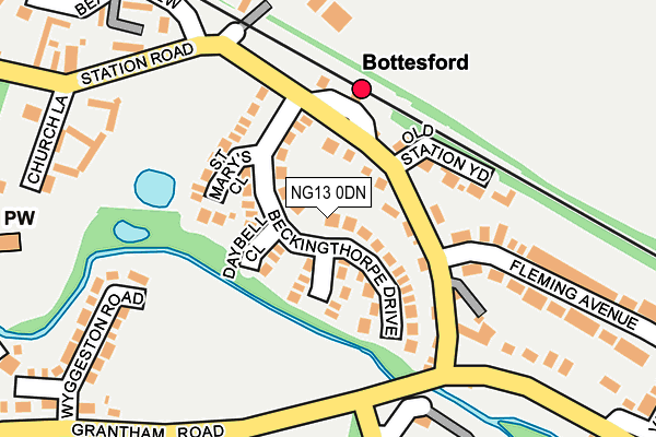 NG13 0DN map - OS OpenMap – Local (Ordnance Survey)