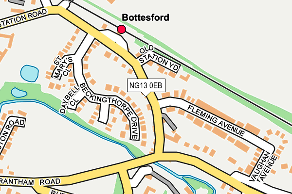 NG13 0EB map - OS OpenMap – Local (Ordnance Survey)