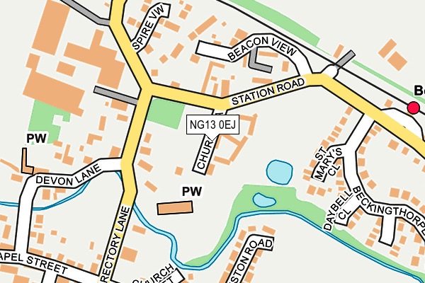 NG13 0EJ map - OS OpenMap – Local (Ordnance Survey)