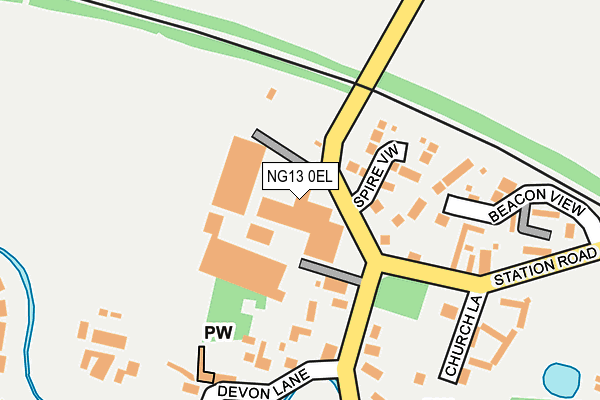 NG13 0EL map - OS OpenMap – Local (Ordnance Survey)