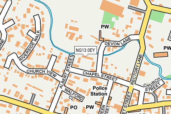 NG13 0EY map - OS OpenMap – Local (Ordnance Survey)