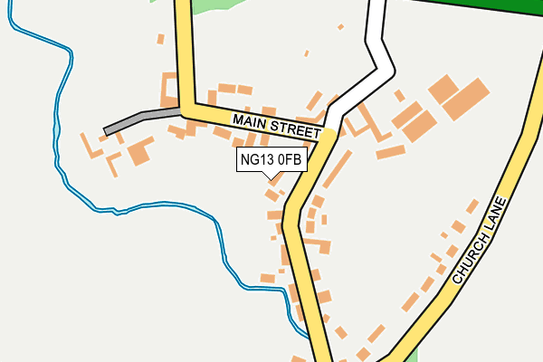 NG13 0FB map - OS OpenMap – Local (Ordnance Survey)