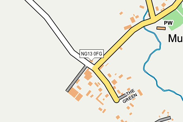 NG13 0FG map - OS OpenMap – Local (Ordnance Survey)