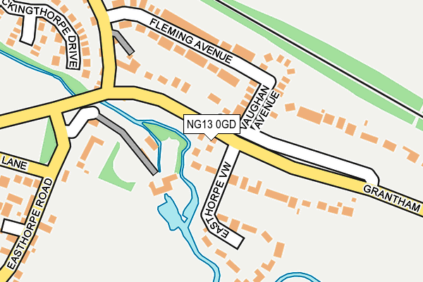 NG13 0GD map - OS OpenMap – Local (Ordnance Survey)