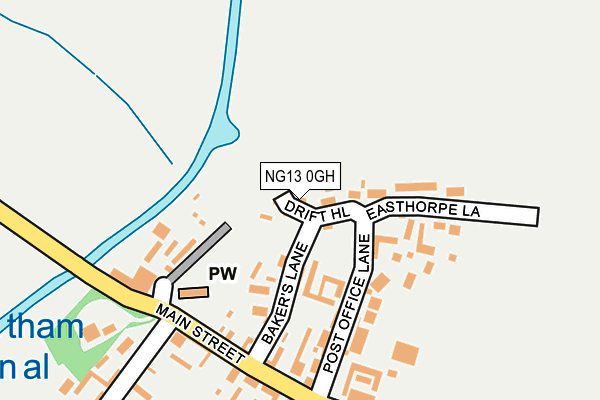 NG13 0GH map - OS OpenMap – Local (Ordnance Survey)