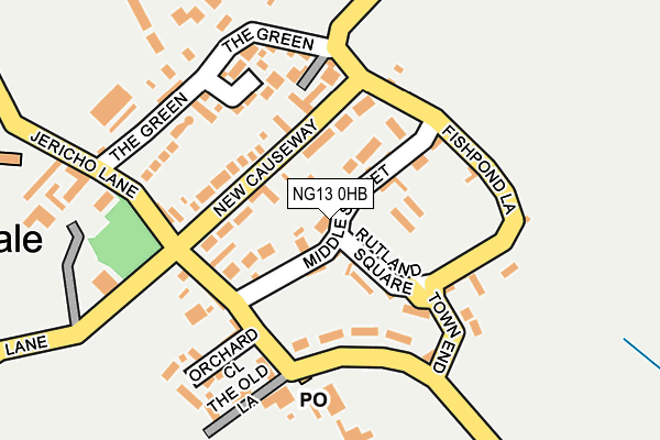 NG13 0HB map - OS OpenMap – Local (Ordnance Survey)