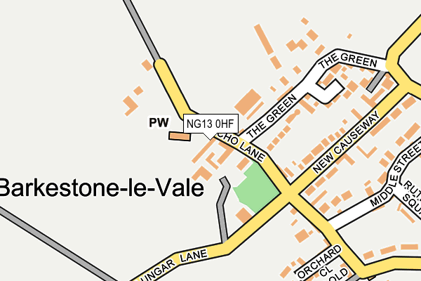 NG13 0HF map - OS OpenMap – Local (Ordnance Survey)