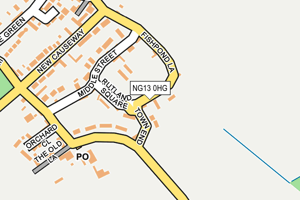 NG13 0HG map - OS OpenMap – Local (Ordnance Survey)