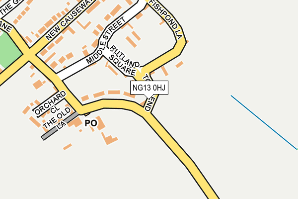 NG13 0HJ map - OS OpenMap – Local (Ordnance Survey)