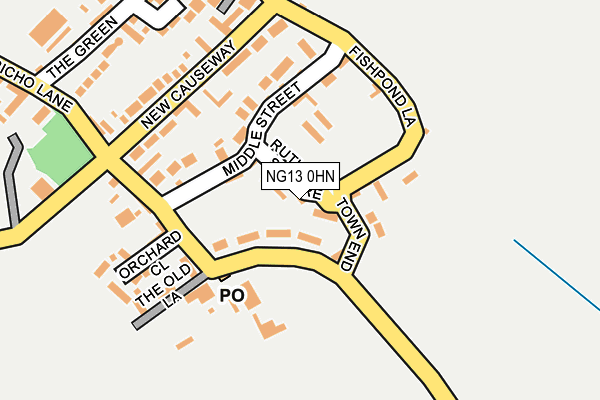 NG13 0HN map - OS OpenMap – Local (Ordnance Survey)