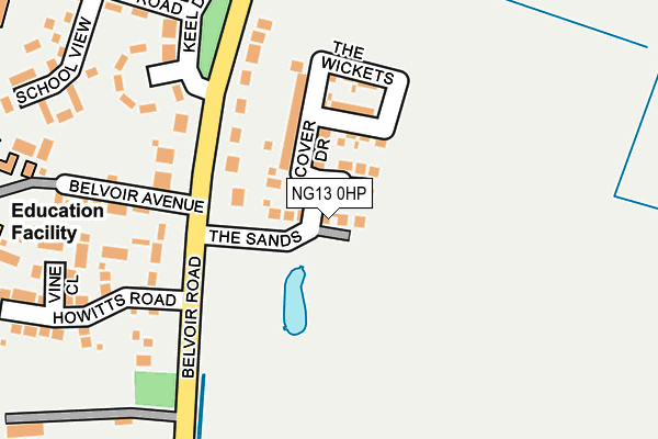 NG13 0HP map - OS OpenMap – Local (Ordnance Survey)