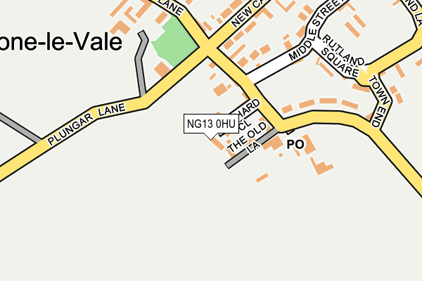 NG13 0HU map - OS OpenMap – Local (Ordnance Survey)