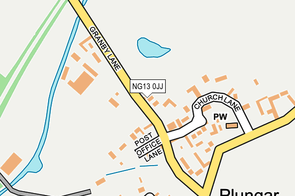 NG13 0JJ map - OS OpenMap – Local (Ordnance Survey)