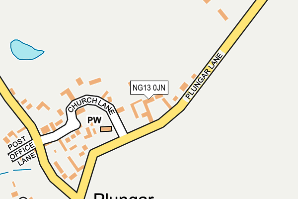 NG13 0JN map - OS OpenMap – Local (Ordnance Survey)