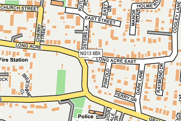 NG13 8BX map - OS OpenMap – Local (Ordnance Survey)