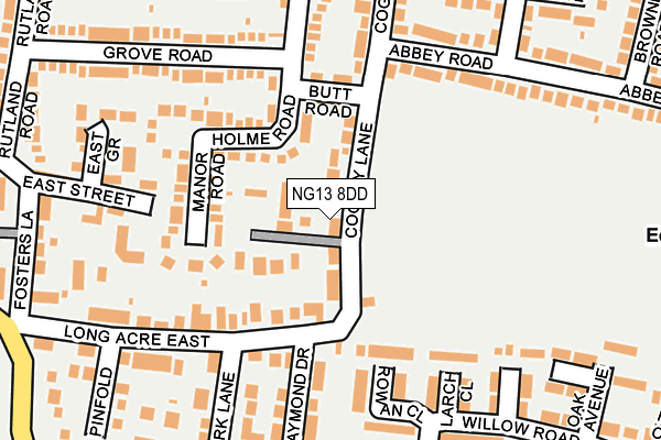 NG13 8DD map - OS OpenMap – Local (Ordnance Survey)