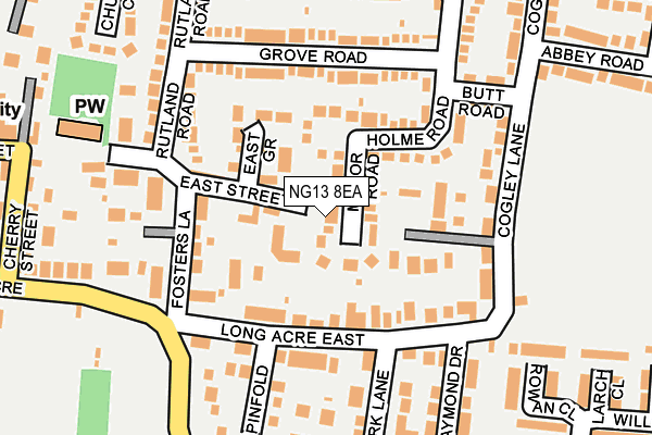 NG13 8EA map - OS OpenMap – Local (Ordnance Survey)