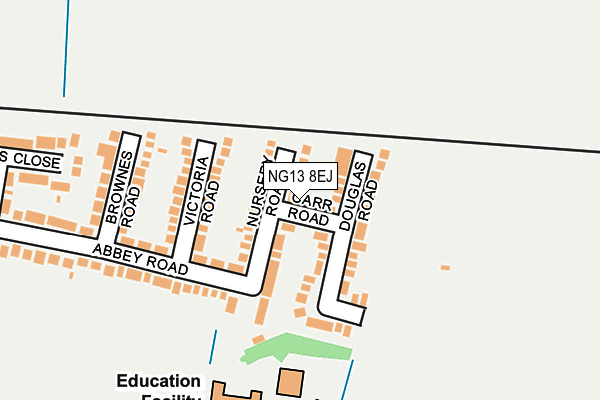 NG13 8EJ map - OS OpenMap – Local (Ordnance Survey)