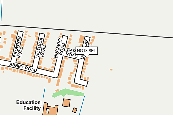 NG13 8EL map - OS OpenMap – Local (Ordnance Survey)