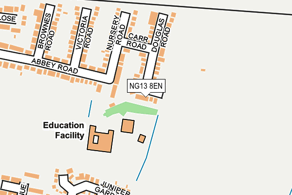 NG13 8EN map - OS OpenMap – Local (Ordnance Survey)