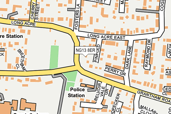 NG13 8ER map - OS OpenMap – Local (Ordnance Survey)