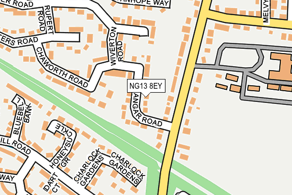 NG13 8EY map - OS OpenMap – Local (Ordnance Survey)