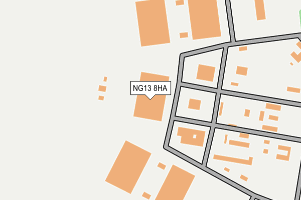 NG13 8HA map - OS OpenMap – Local (Ordnance Survey)