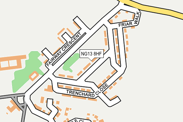 NG13 8HF map - OS OpenMap – Local (Ordnance Survey)