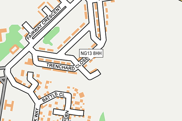 NG13 8HH map - OS OpenMap – Local (Ordnance Survey)