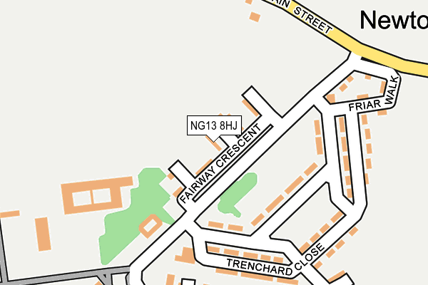 NG13 8HJ map - OS OpenMap – Local (Ordnance Survey)