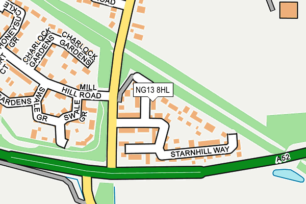 NG13 8HL map - OS OpenMap – Local (Ordnance Survey)