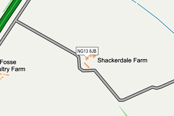 NG13 8JB map - OS OpenMap – Local (Ordnance Survey)