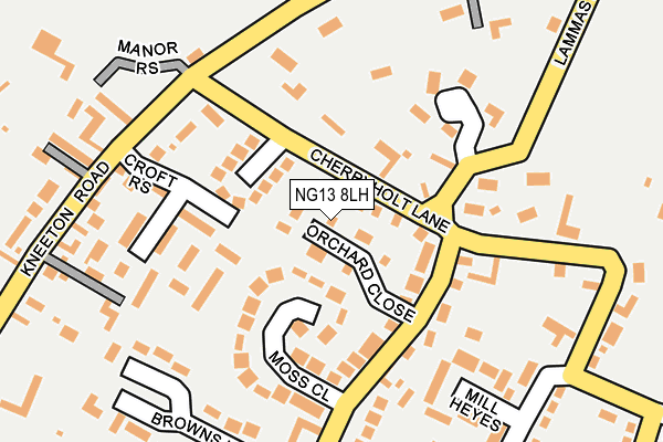 NG13 8LH map - OS OpenMap – Local (Ordnance Survey)