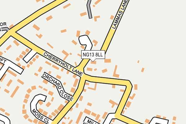 NG13 8LL map - OS OpenMap – Local (Ordnance Survey)