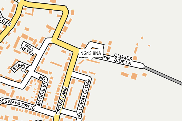 NG13 8NA map - OS OpenMap – Local (Ordnance Survey)