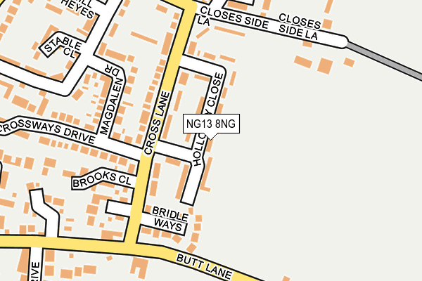 NG13 8NG map - OS OpenMap – Local (Ordnance Survey)