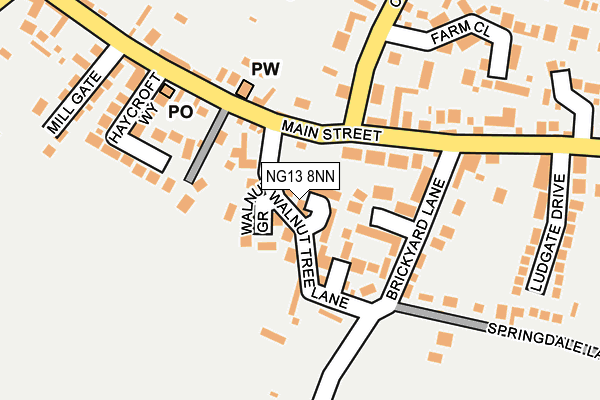 NG13 8NN map - OS OpenMap – Local (Ordnance Survey)