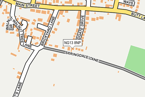 NG13 8NP map - OS OpenMap – Local (Ordnance Survey)