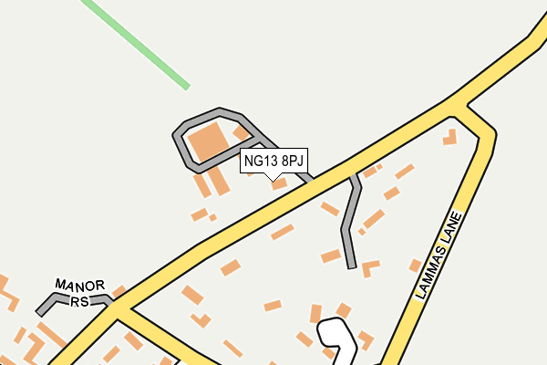 NG13 8PJ map - OS OpenMap – Local (Ordnance Survey)