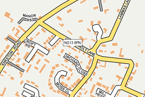 NG13 8PN map - OS OpenMap – Local (Ordnance Survey)