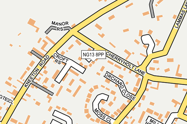 NG13 8PP map - OS OpenMap – Local (Ordnance Survey)