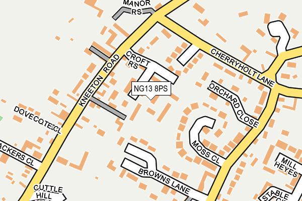 NG13 8PS map - OS OpenMap – Local (Ordnance Survey)