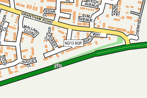 NG13 8QP map - OS OpenMap – Local (Ordnance Survey)